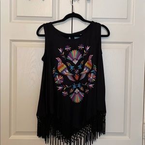 Judith March embroidered Tank